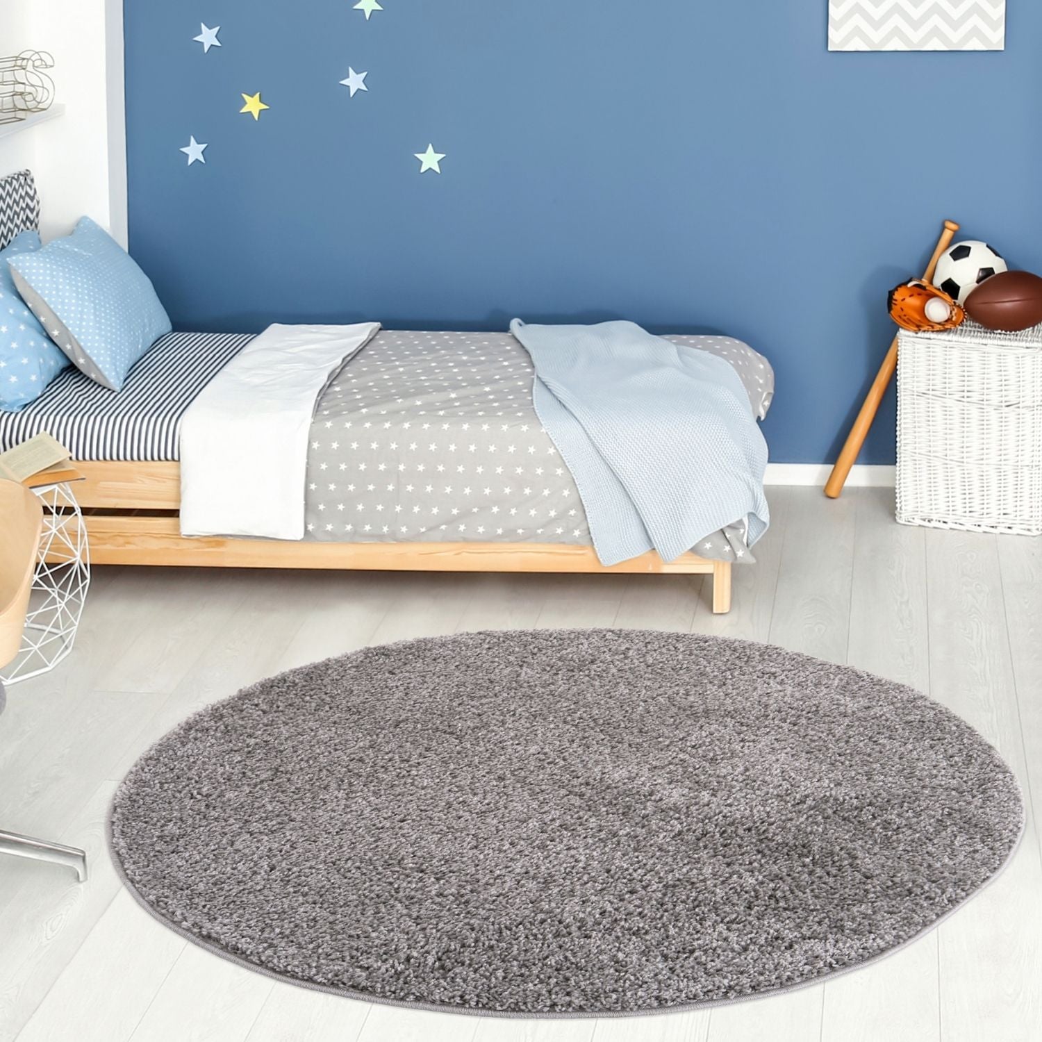 Myshaggy Solid Grey Rug - PN Home