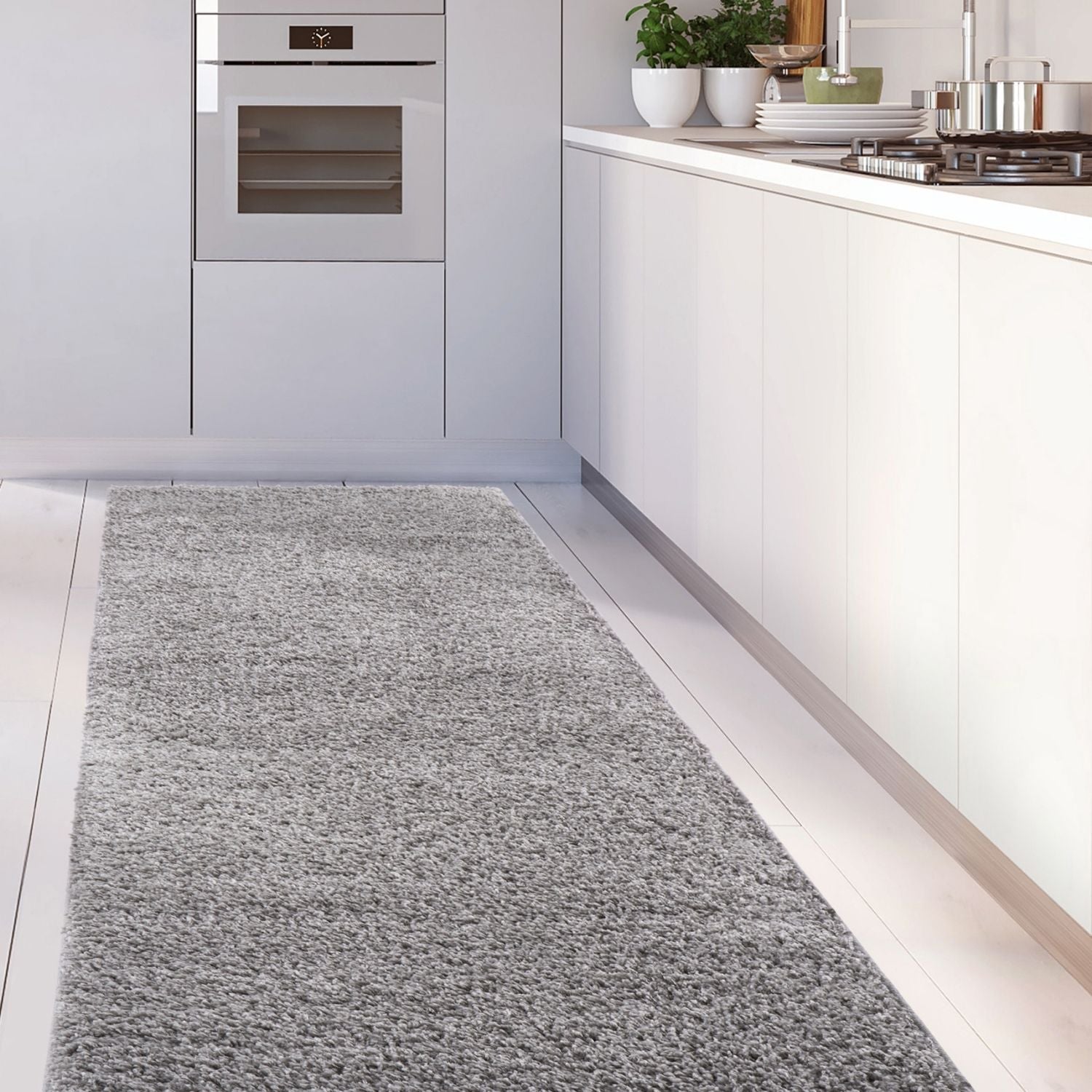 Myshaggy Solid Grey Rug - PN Home
