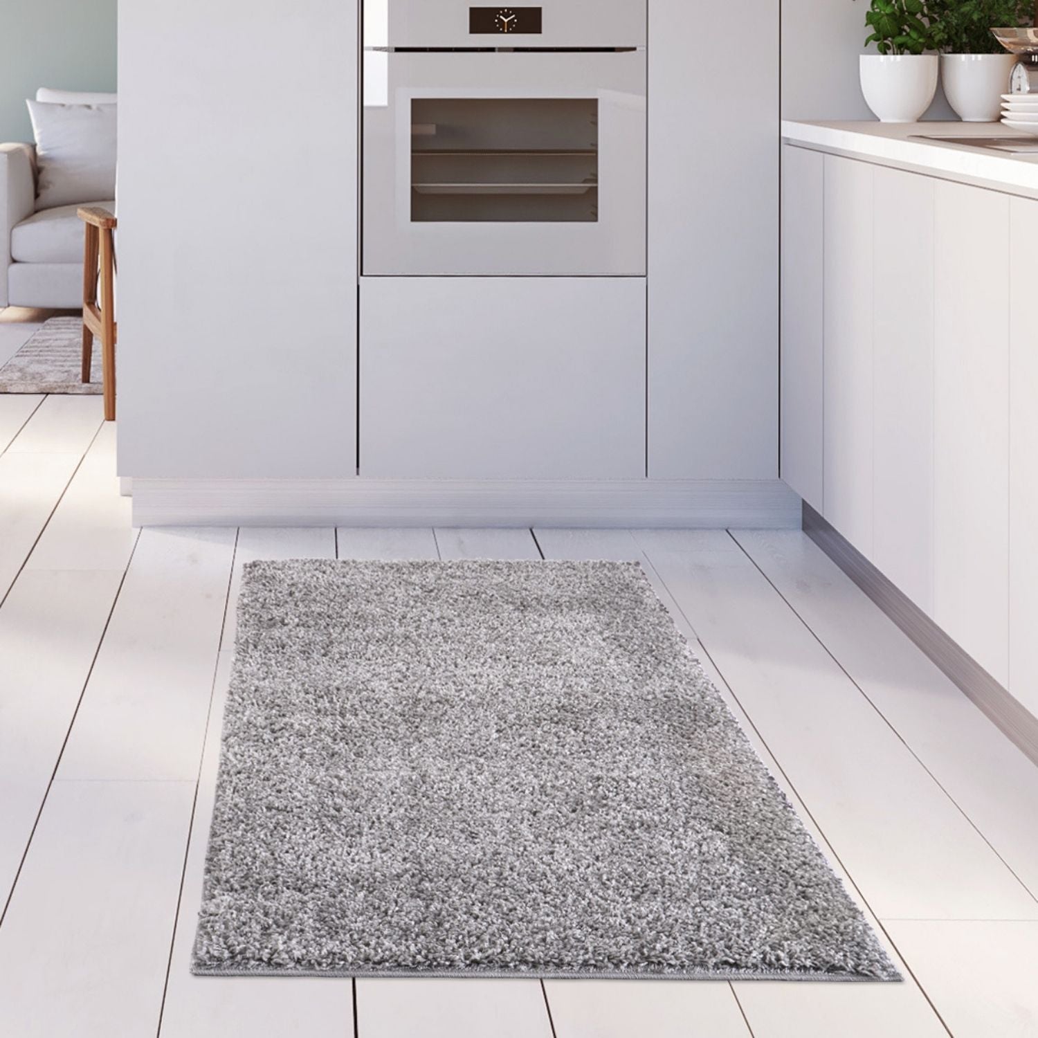 Myshaggy Solid Grey Rug - PN Home