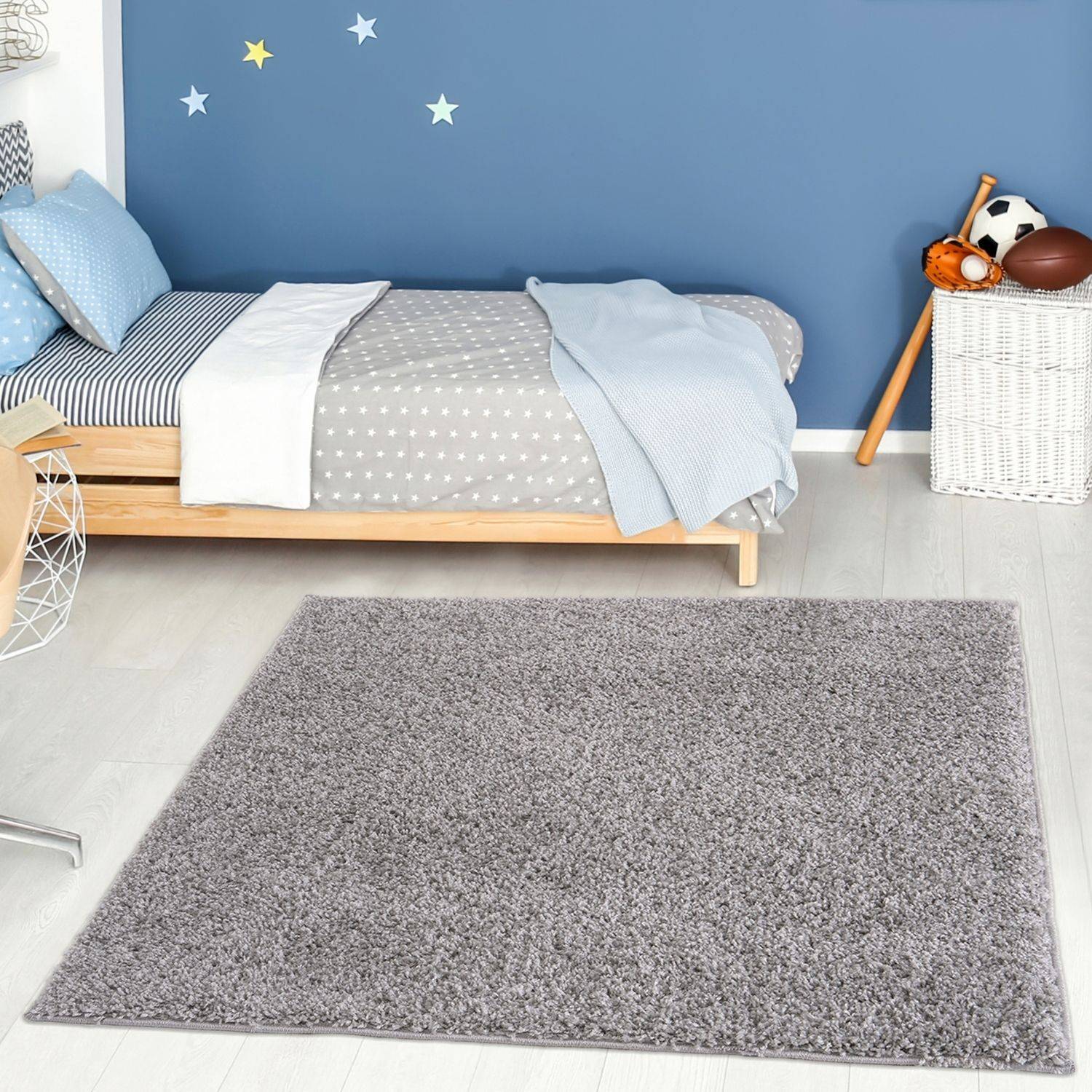Myshaggy Solid Grey Rug - PN Home