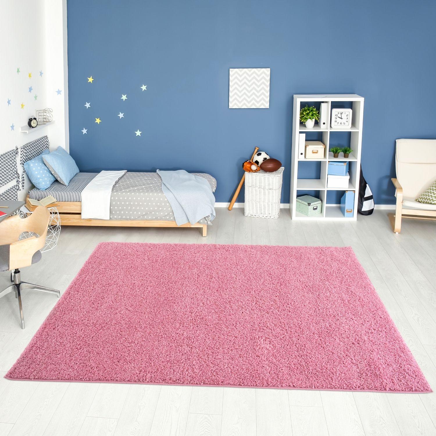 Myshaggy Solid Pink Rug - PN Home