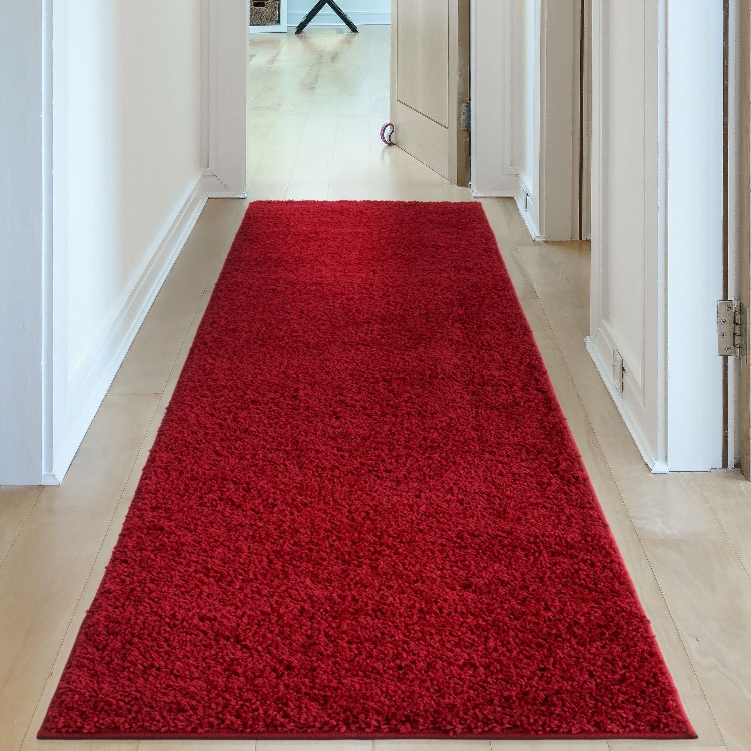 Myshaggy Solid Red Rug - PN Home