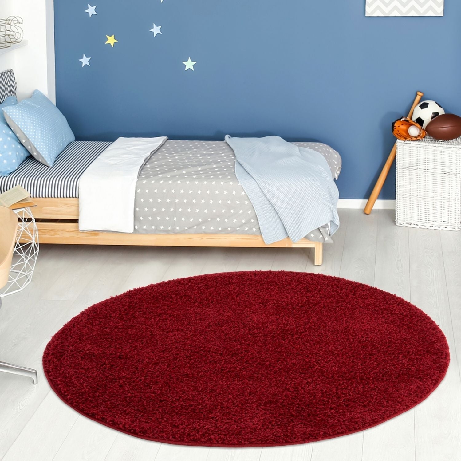 Myshaggy Solid Red Rug - PN Home