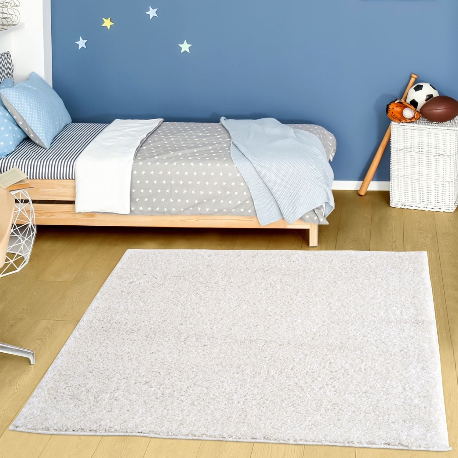 Myshaggy Solid White Rug - PN Home