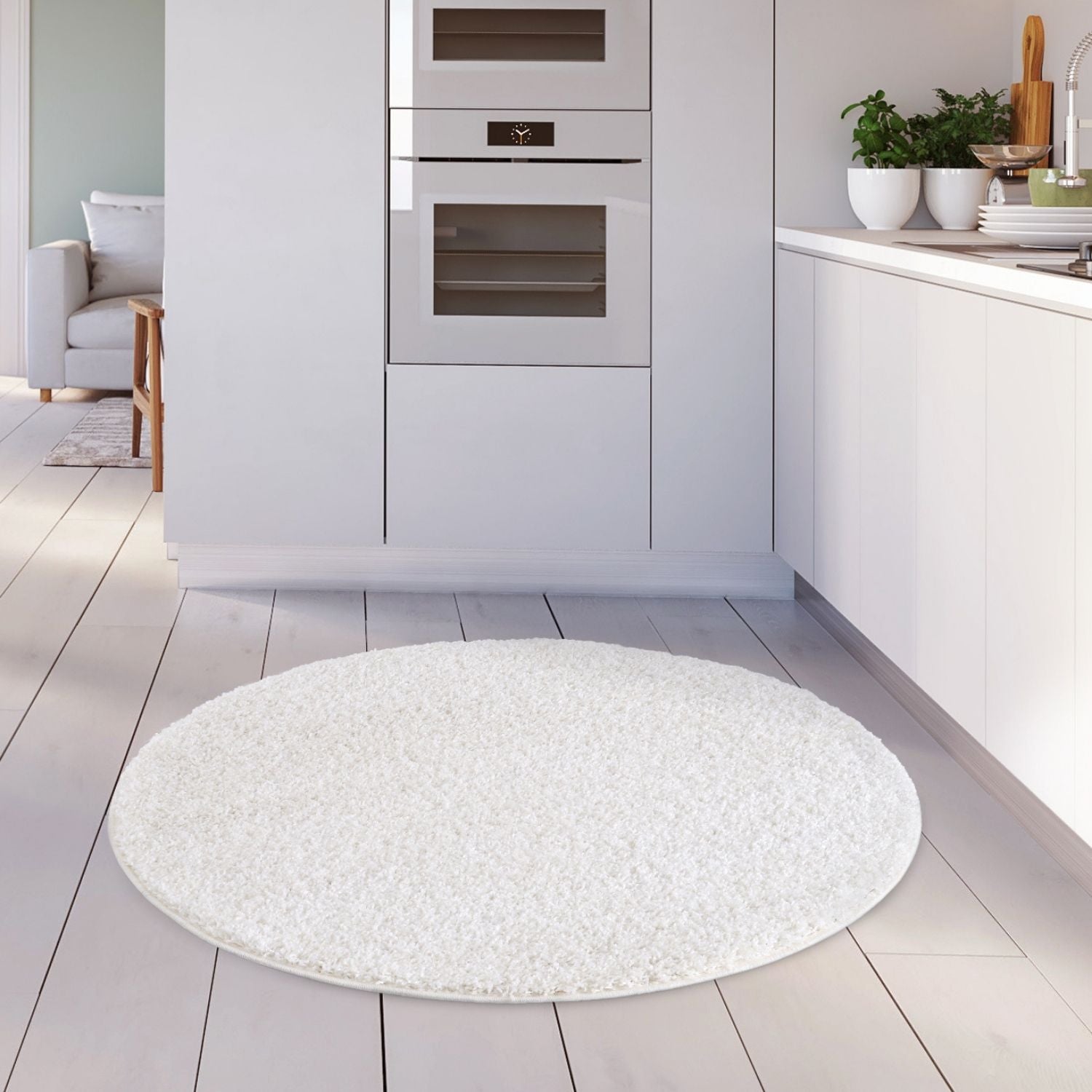 Myshaggy Solid White Rug - PN Home
