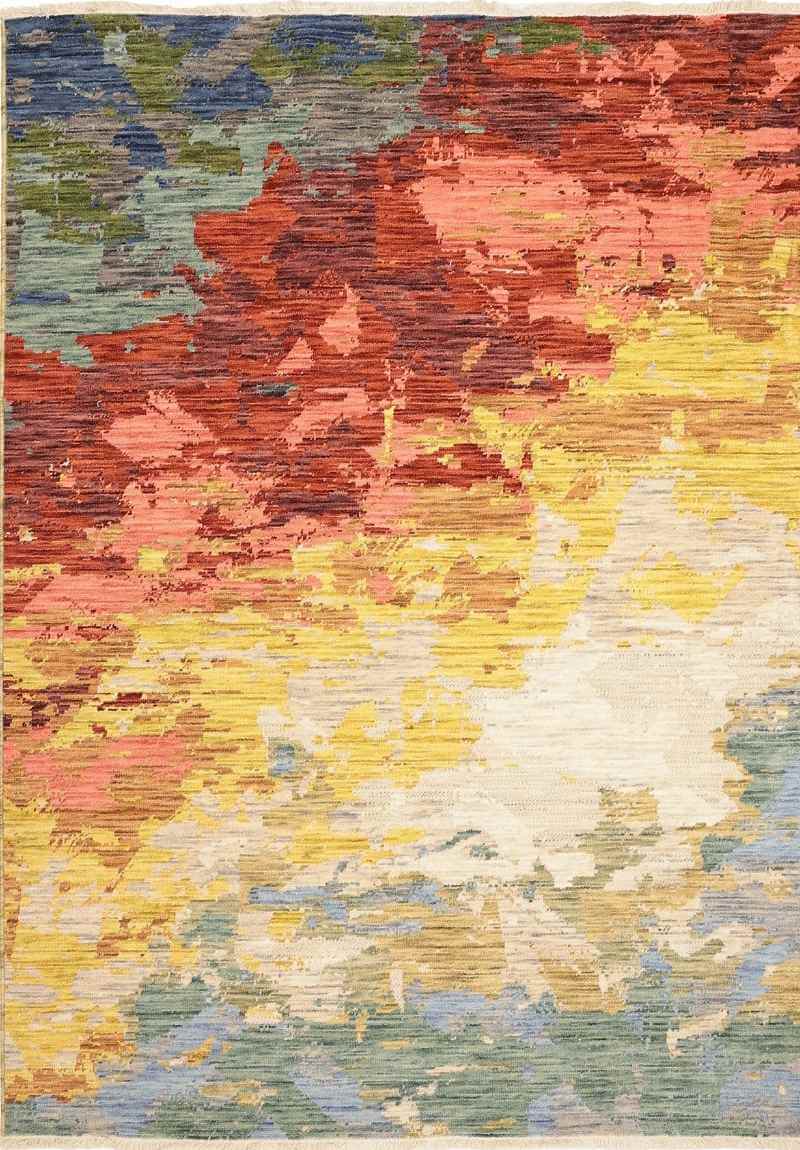 Nomad Abstract Wool-Blend Rug – Multicolour - PN Home