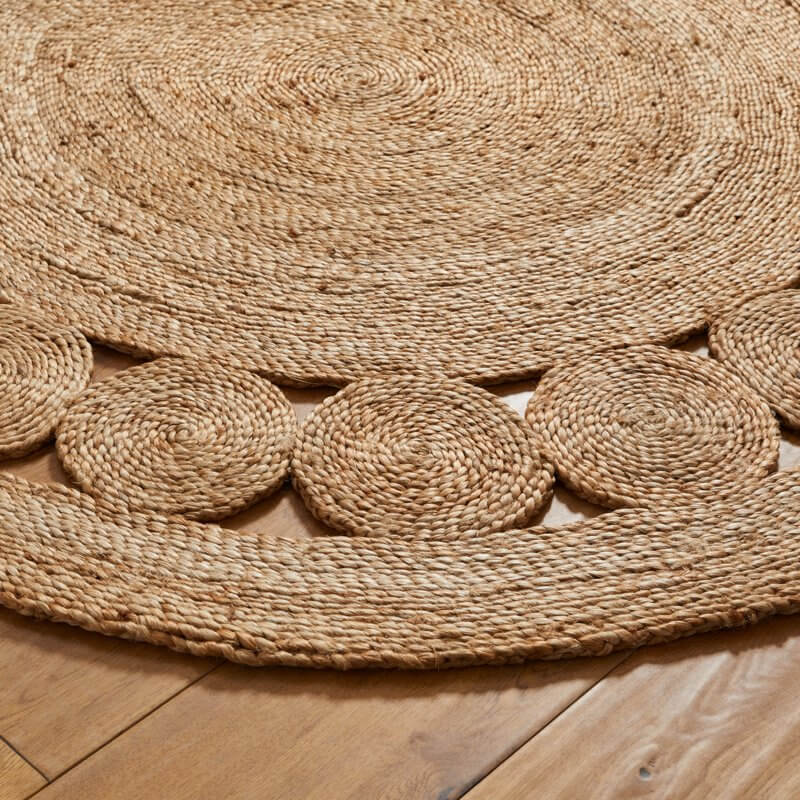 Nova Natural Circle Rug – Handwoven Round Jute Rug - PN Home