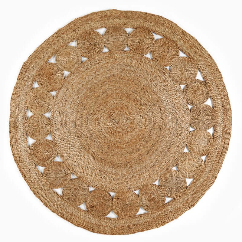 Nova Natural Circle Rug – Handwoven Round Jute Rug - PN Home