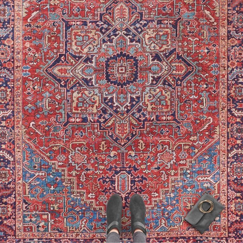 Oriental Amata Rug Red Colour - PN Home