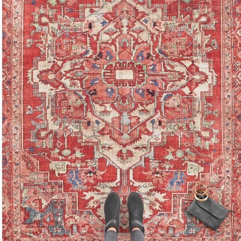 Oriental Leta Vintage Red Rug - PN Home