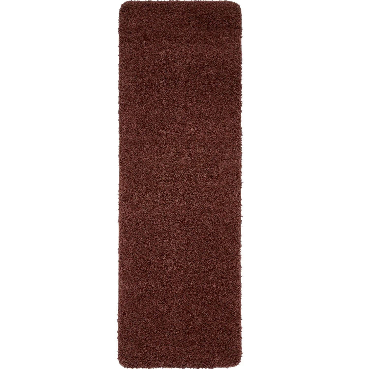 Washable Ox Red Shaggy Rug - PN Home