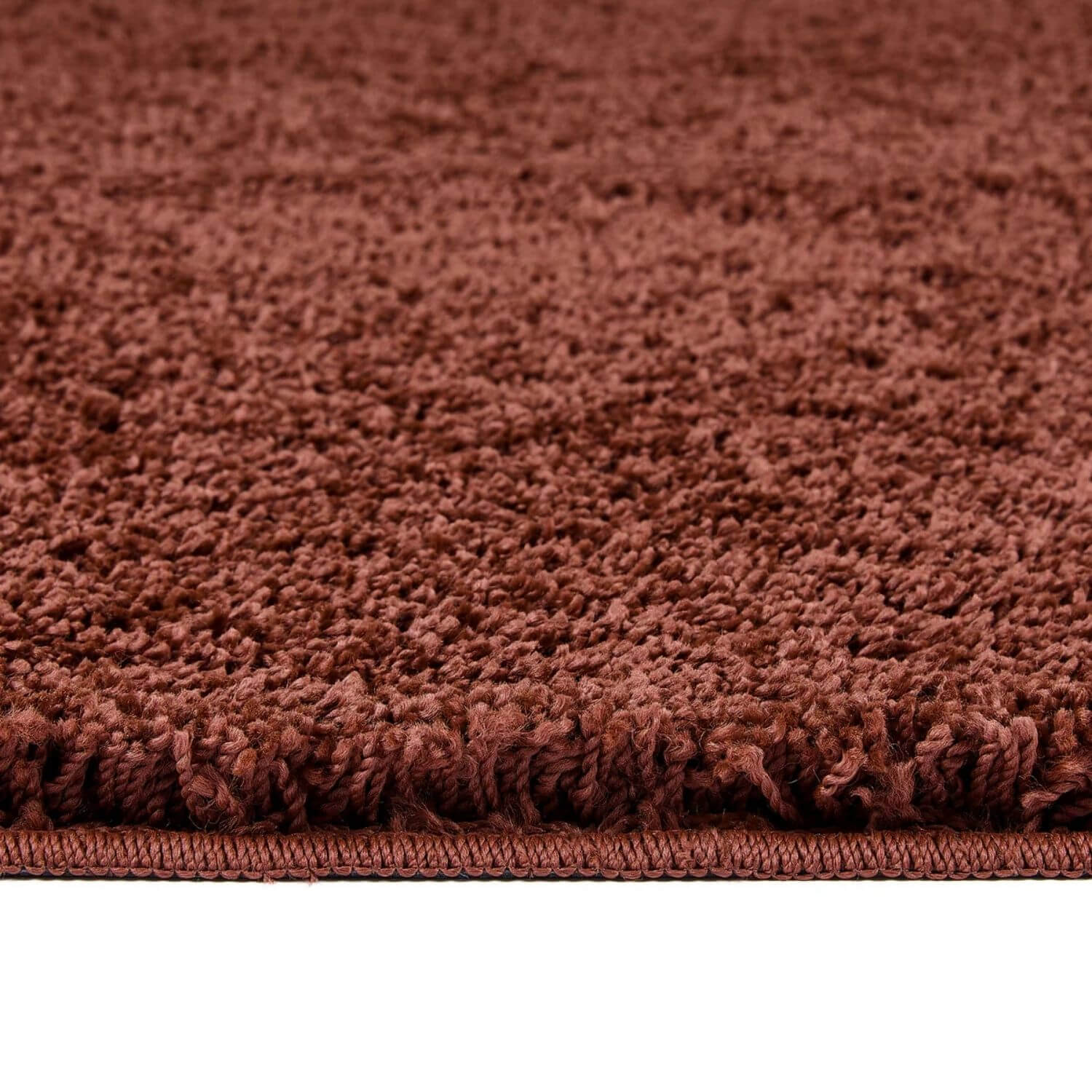 Washable Ox Red Shaggy Rug - PN Home