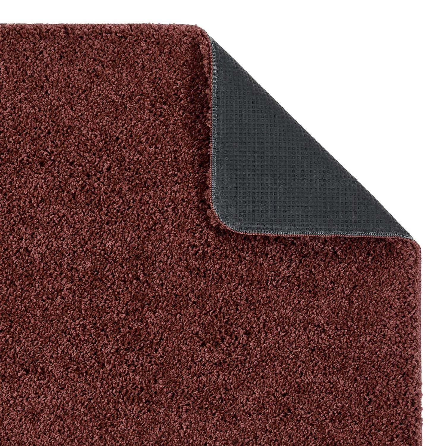 Washable Ox Red Shaggy Rug - PN Home