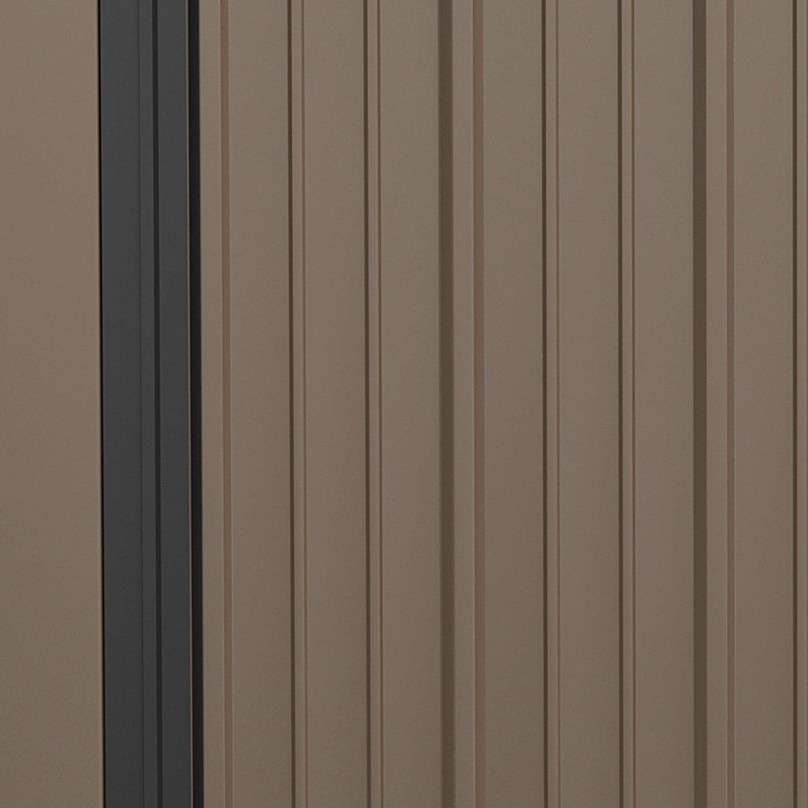 Galvanised 5.3 x 3.1' Single Door Pent Garden Store Steel Brown by Steadfast