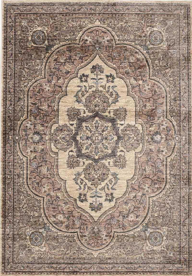 Raja Medallion Vintage Rug – Brown Heritage Elegance - PN Home