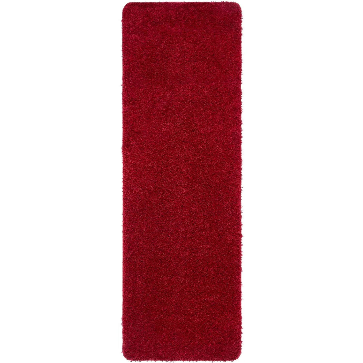Washable Red Shaggy Rug - PN Home