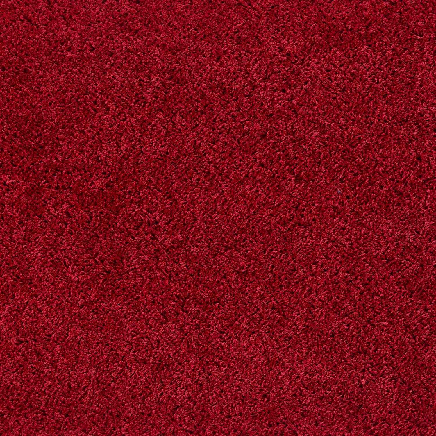 Washable Red Shaggy Rug - PN Home