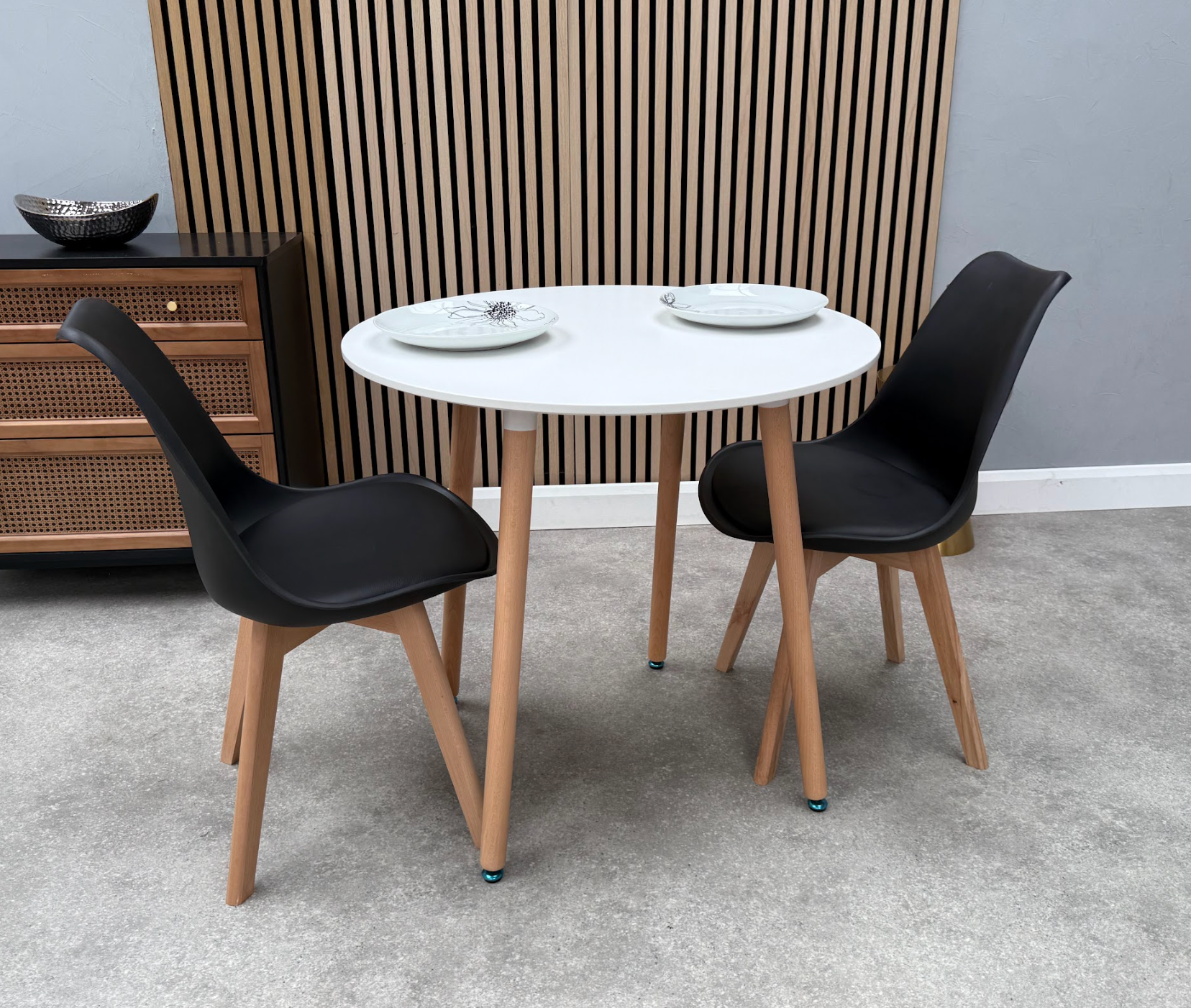 Jamie Lorenzo Halo Round Dining Set of 2 - PN Home