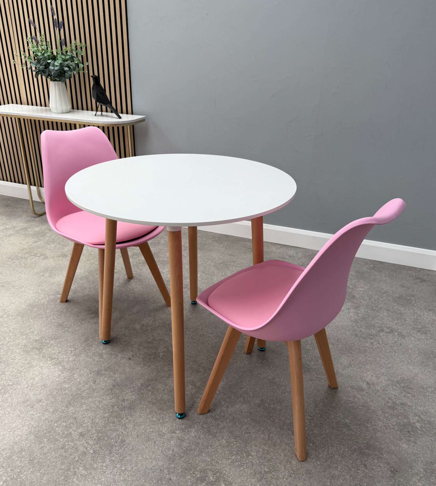 Jamie Lorenzo Halo Round Dining Set of 2 - PN Home