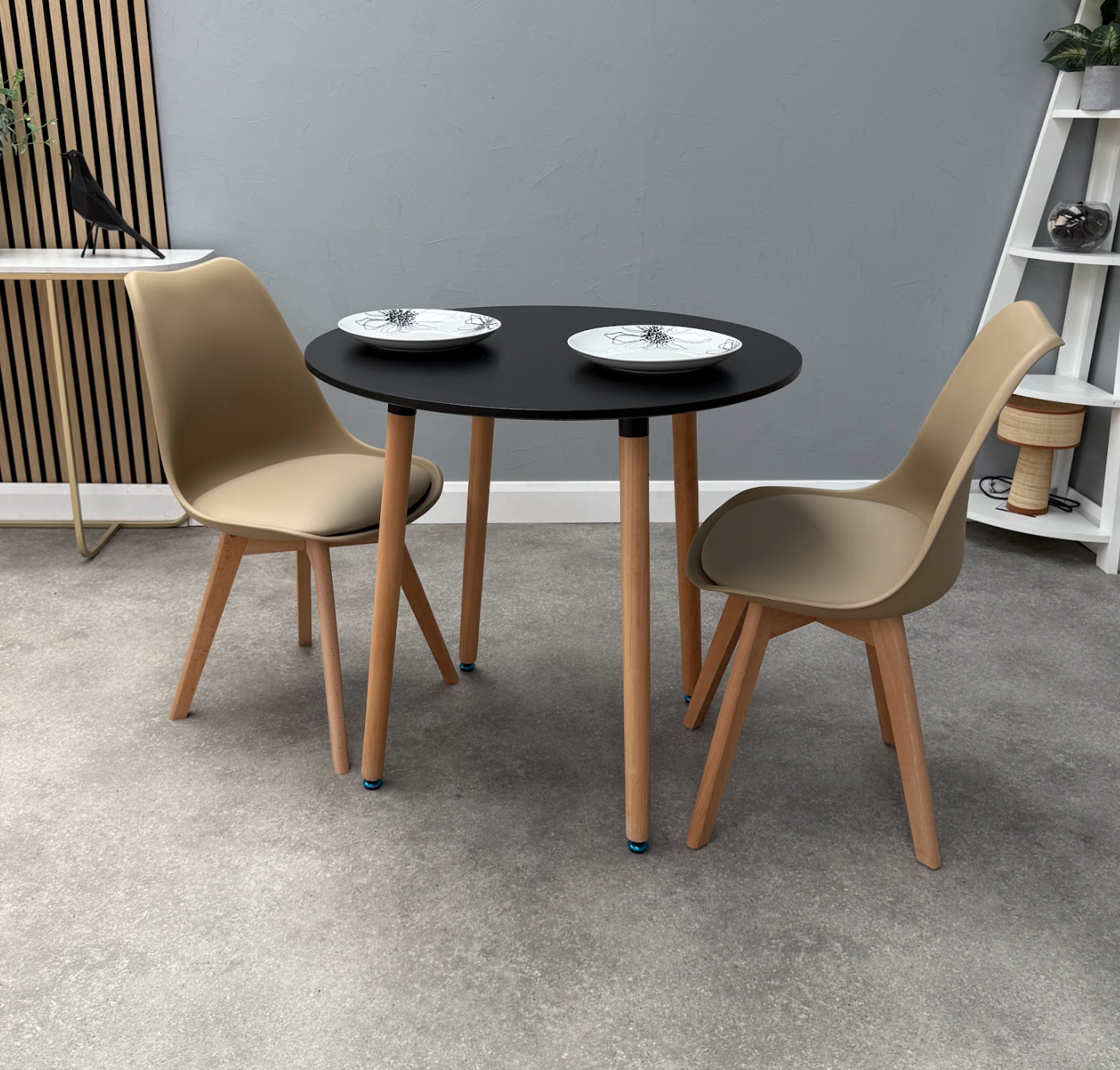 Jamie Lorenzo Halo Round Dining Set of 2 - PN Home