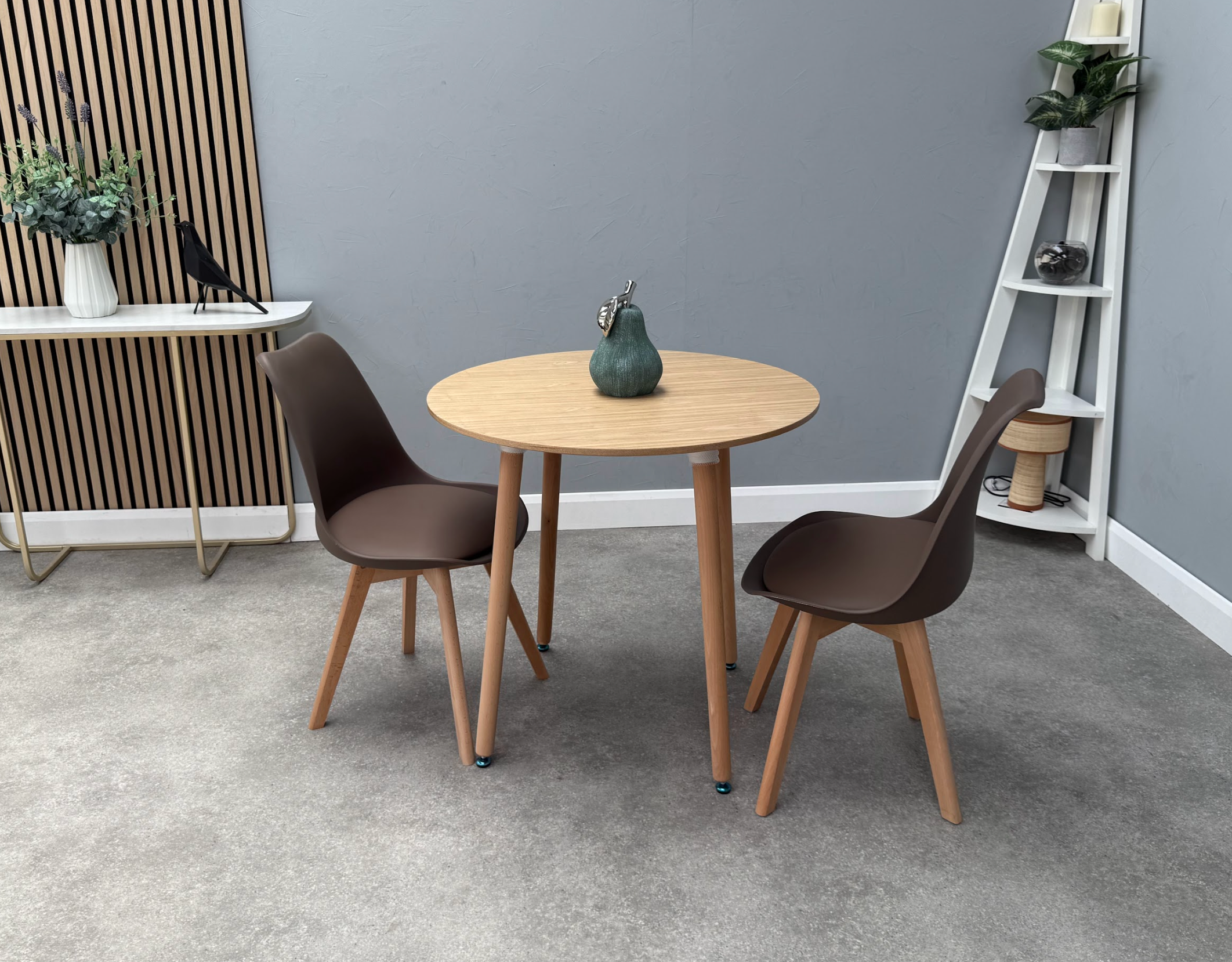 Jamie Lorenzo Halo Round Dining Set of 2 - PN Home