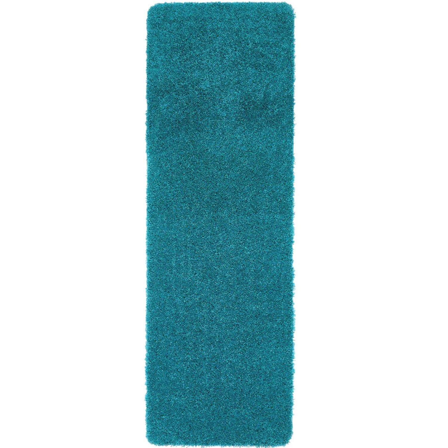 Washable Teal Shaggy Rug - PN Home