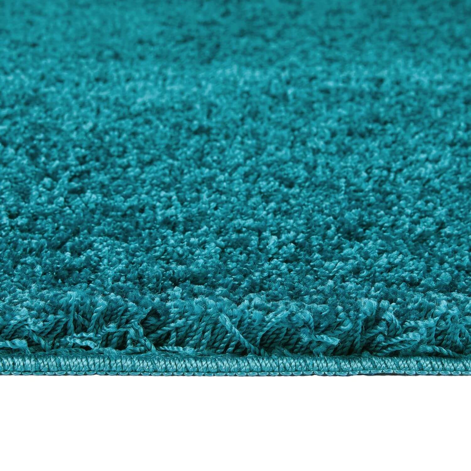 Washable Teal Shaggy Rug - PN Home