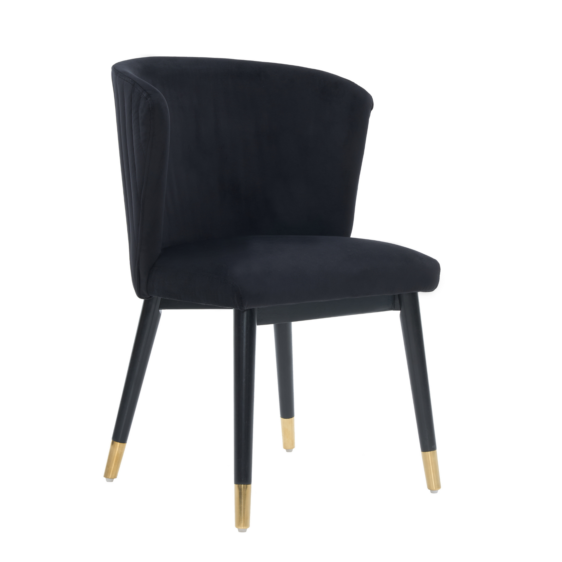 Sofina Modern Velvet Dining Chair Tufted Back – Wooden Frame & Tipped Rubberwood Legs