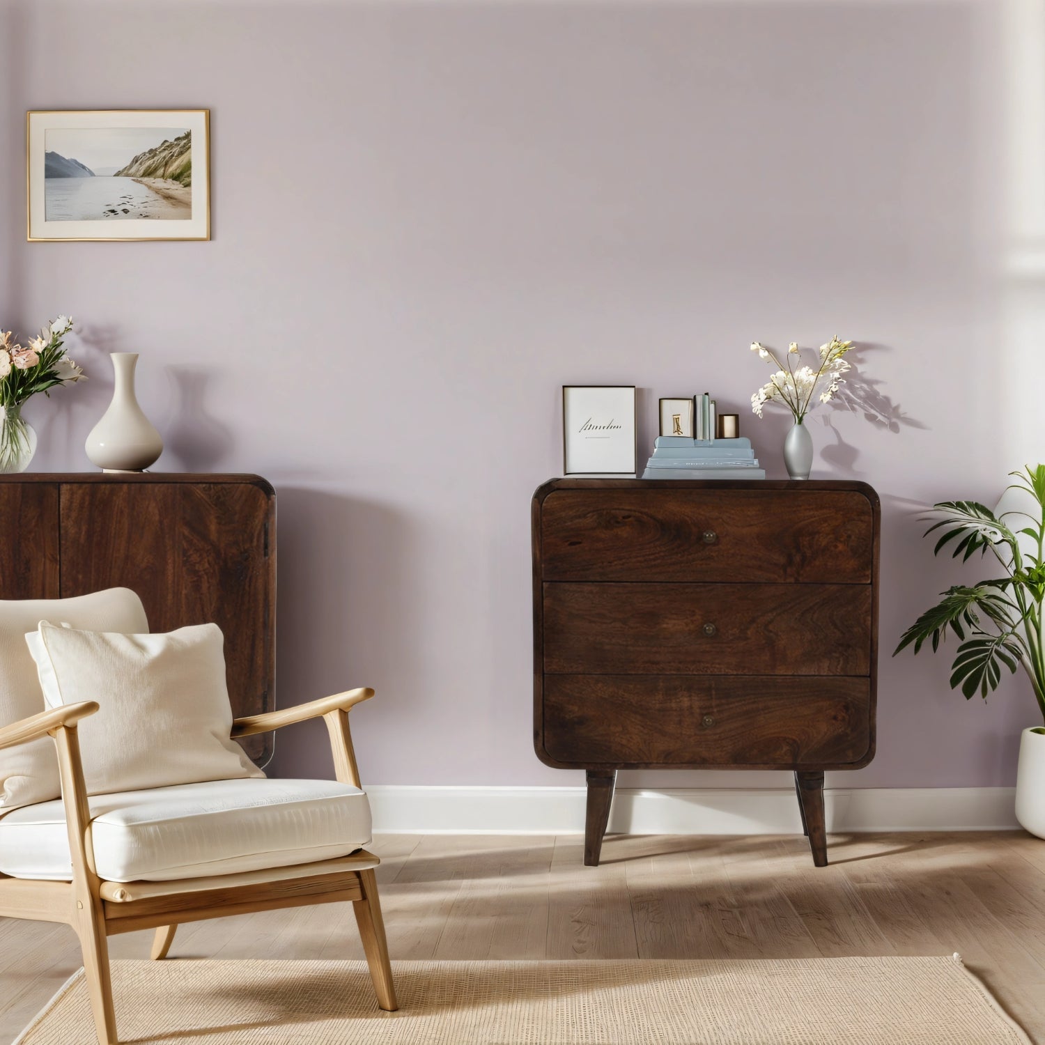 Franklin Dark Mango Wood Chest Of 3 Drawers