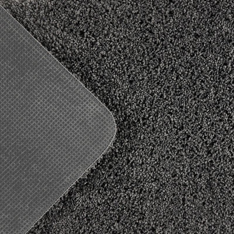 Washable Charcoal Shaggy Rug - PN Home