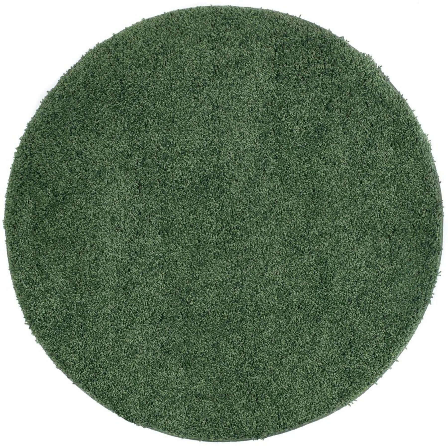 Washable Forest Green Shaggy Rug - PN Home