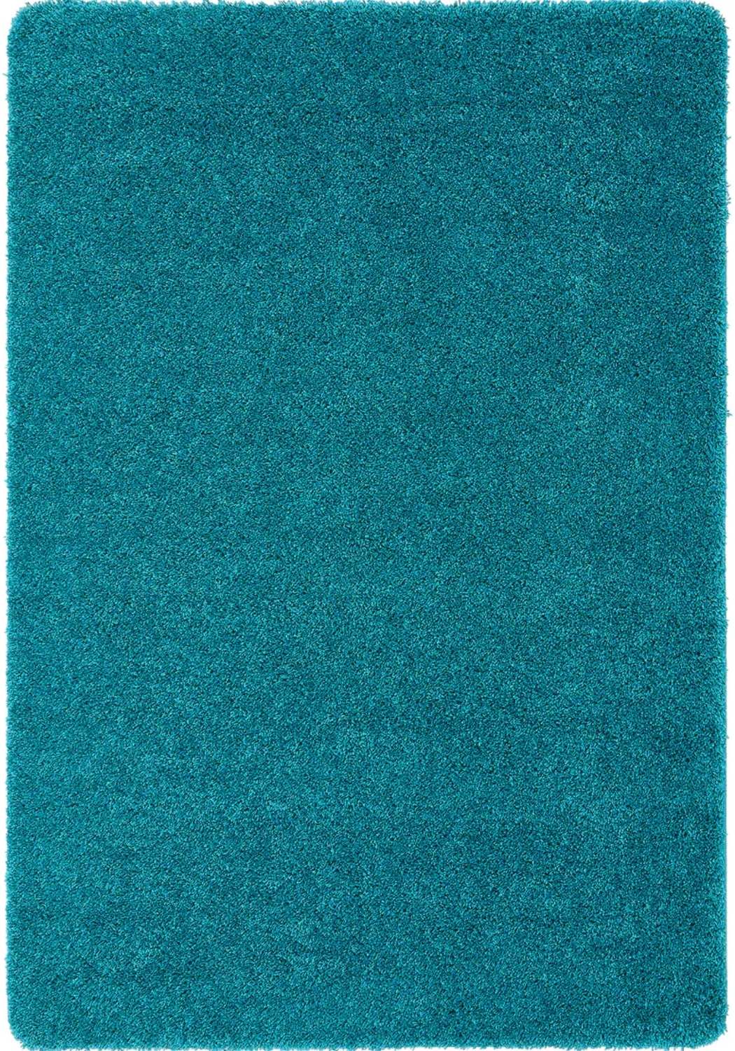 Washable Teal Shaggy Rug - PN Home