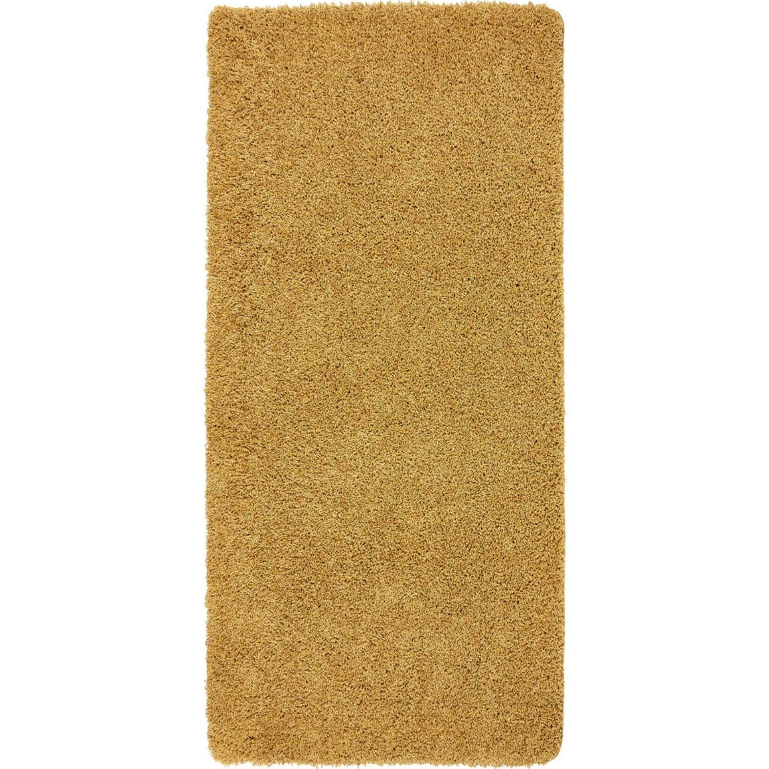 Washable Ochre Shaggy Rug - PN Home