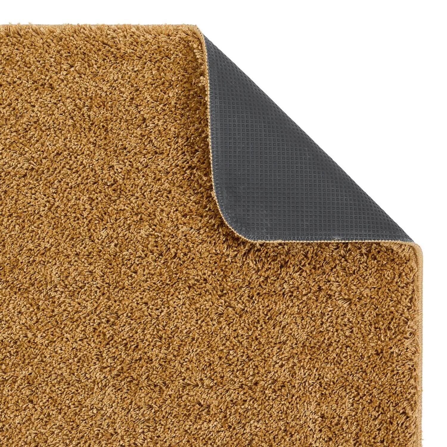 Washable Ochre Shaggy Rug - PN Home