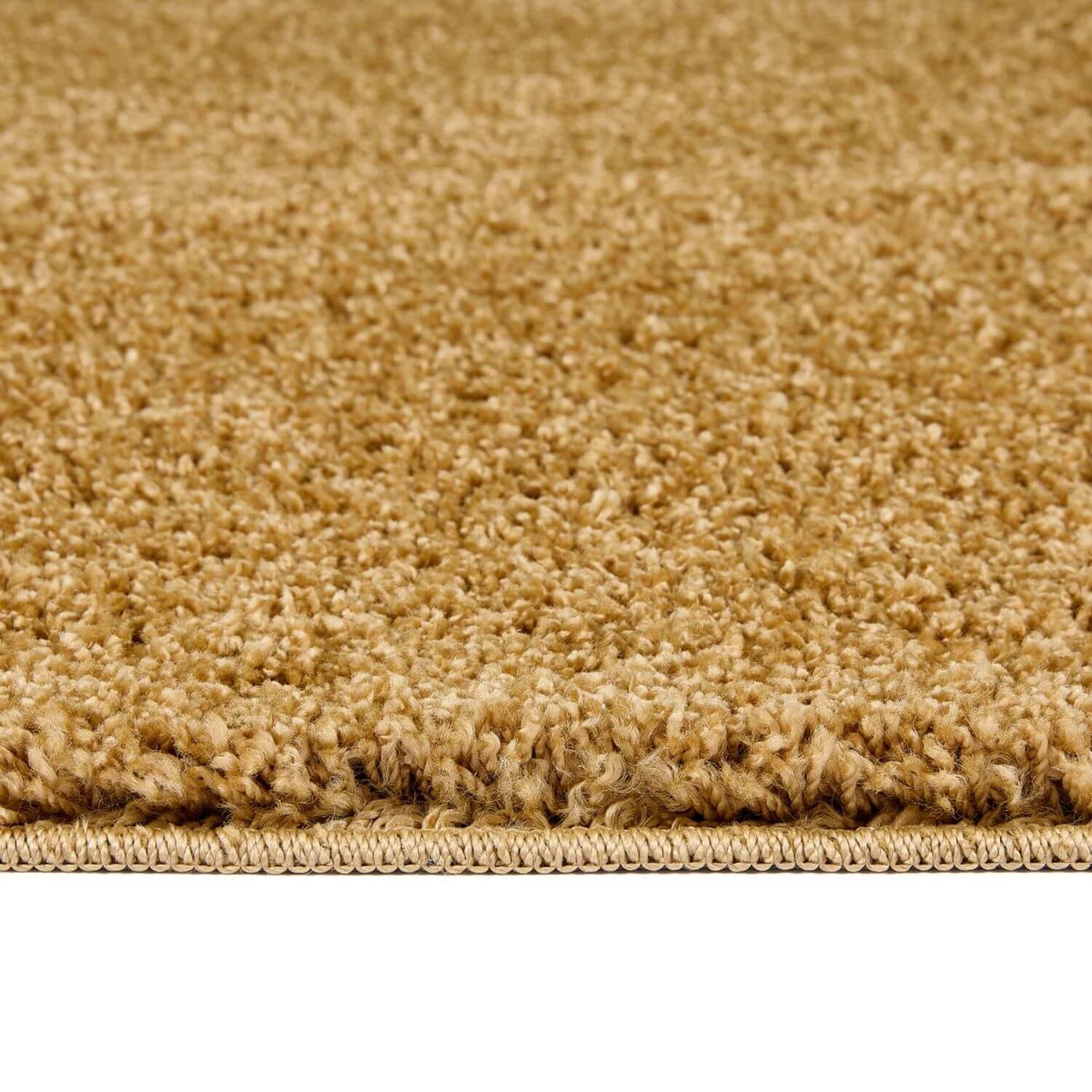 Washable Ochre Shaggy Rug - PN Home