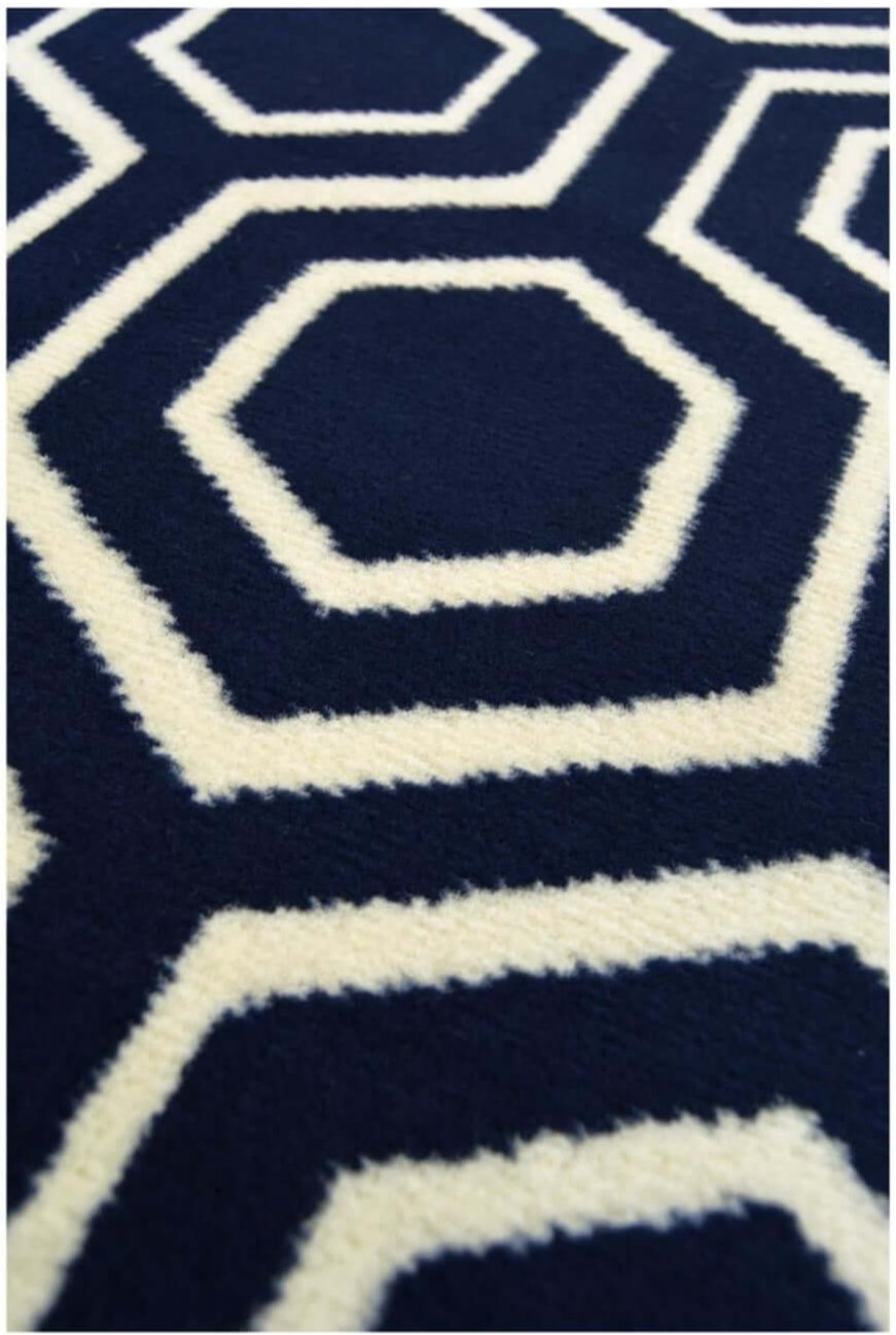 Maestro Honeycomb Navy Rug | 3035 X011 - PN Home