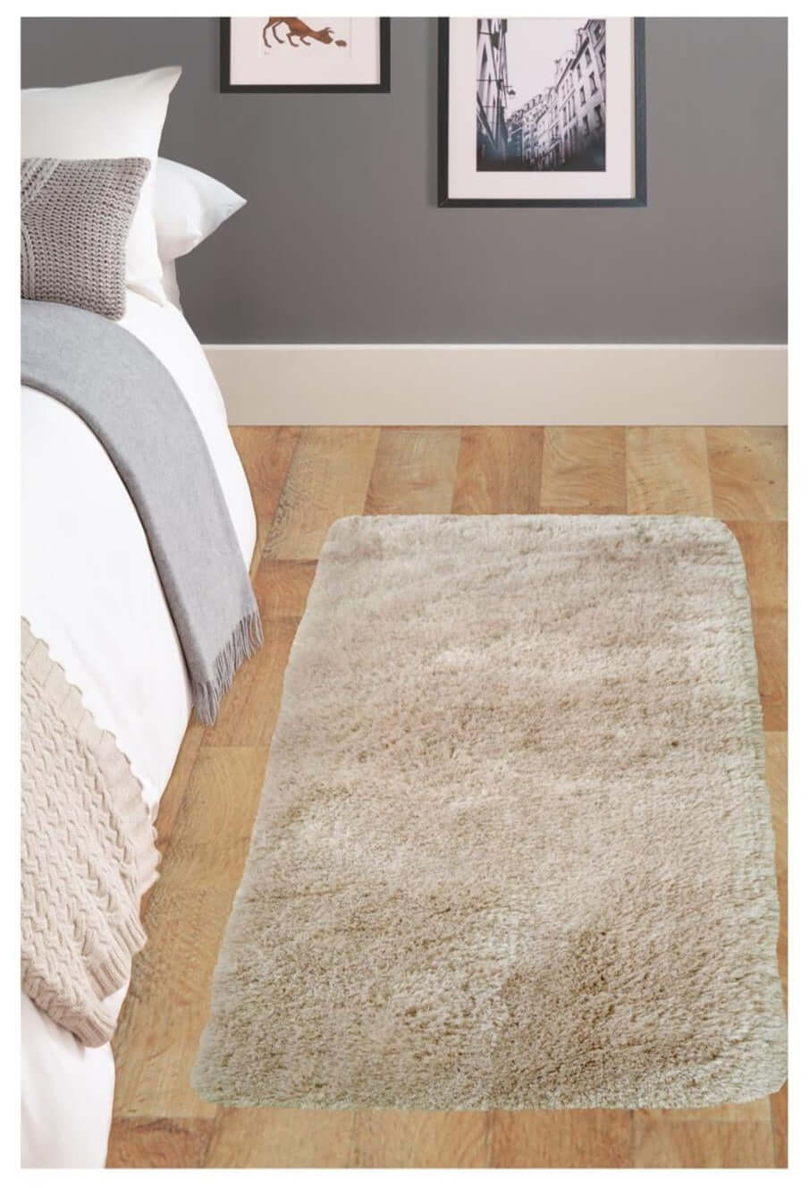 Soft Washable Beige Shaggy Rug | SA-02 - PN Home
