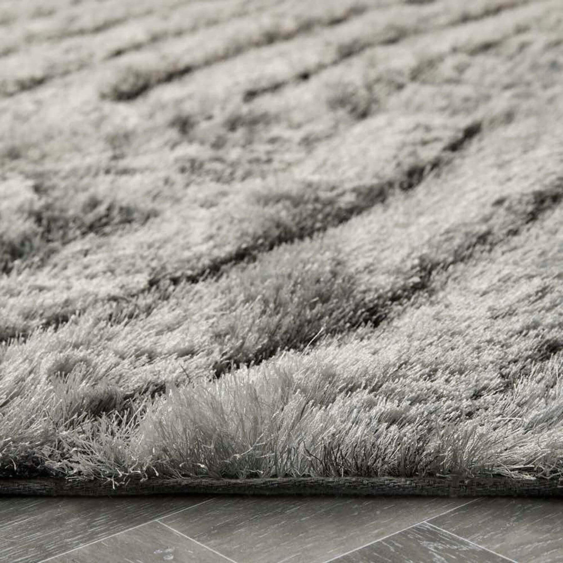 Dallas Silver Grey Shaggy Rug - PN Home
