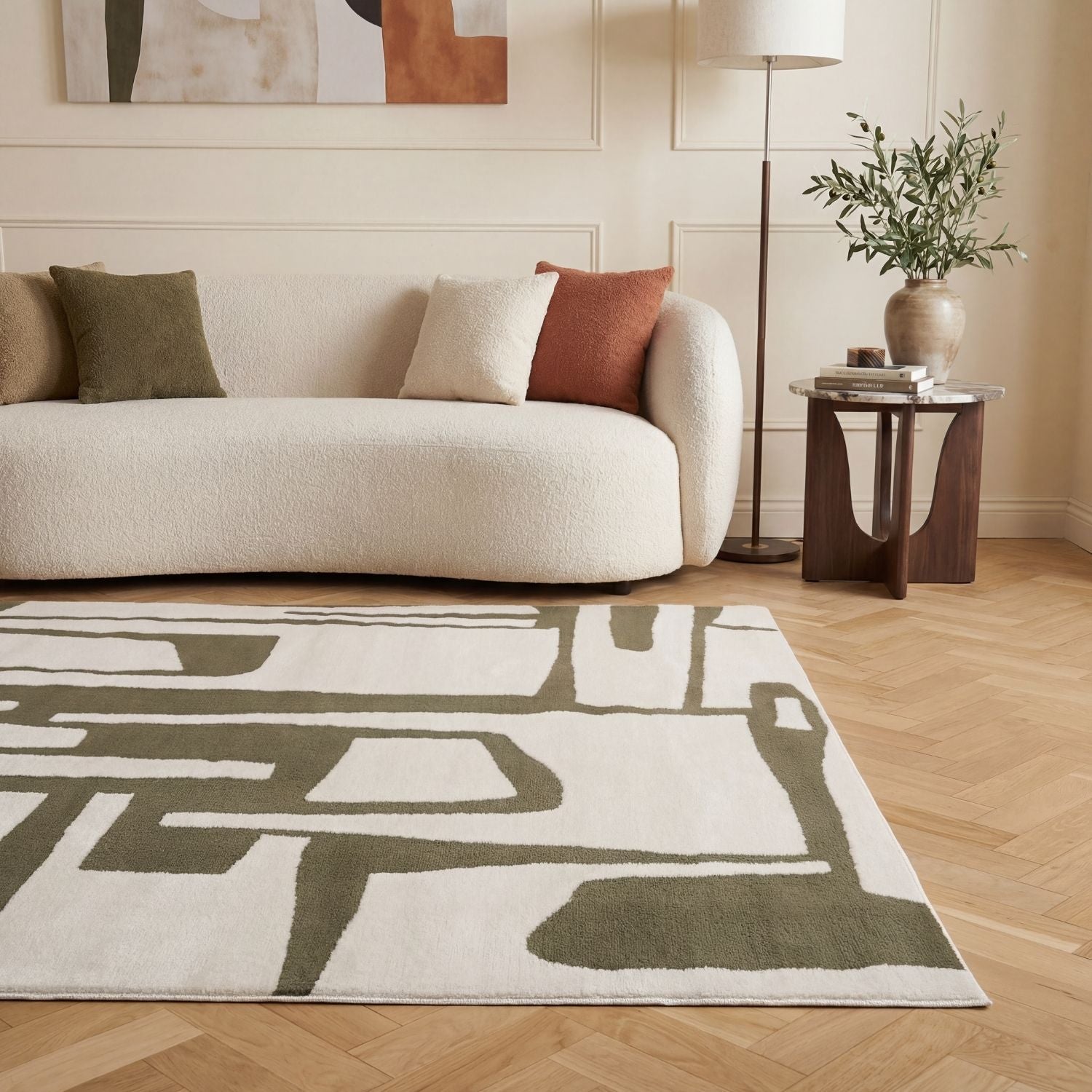 Loft Abstract Green Rug - PN Home