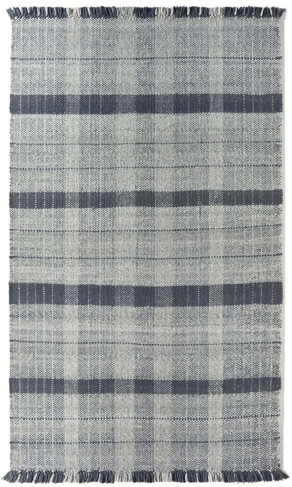 Highland Navy Checkered Rug - PN Home