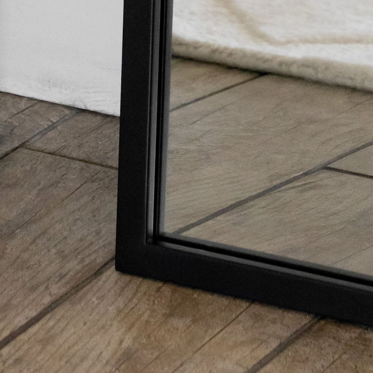 Akiko - Full Length Black Metal Arched Mirror - 160cm x 60cm
