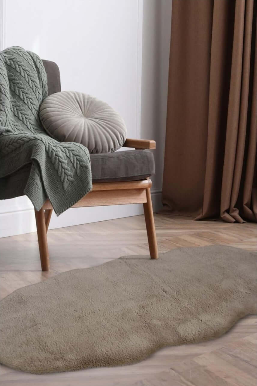 Luxury Natural Faux Fur Rug - PN Home