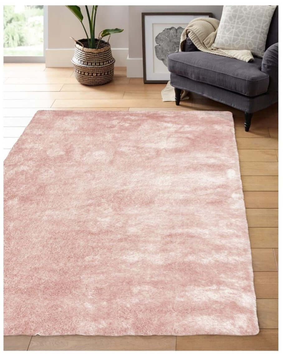 Shimmer Pink Supersoft Shaggy Rug | ODS33 - PN Home