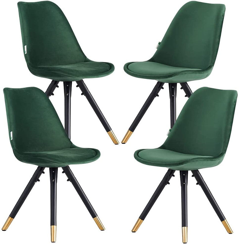 Sofia Velvet Dining Chair with Metal Legs - Retro Scandinavian Style