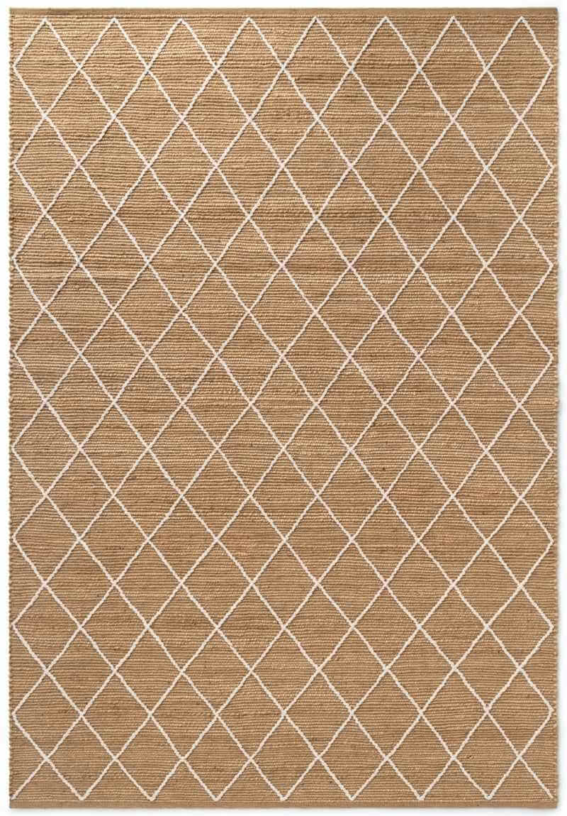 Jute Rug Kunu Natural Handwoven Diamond Design - PN Home