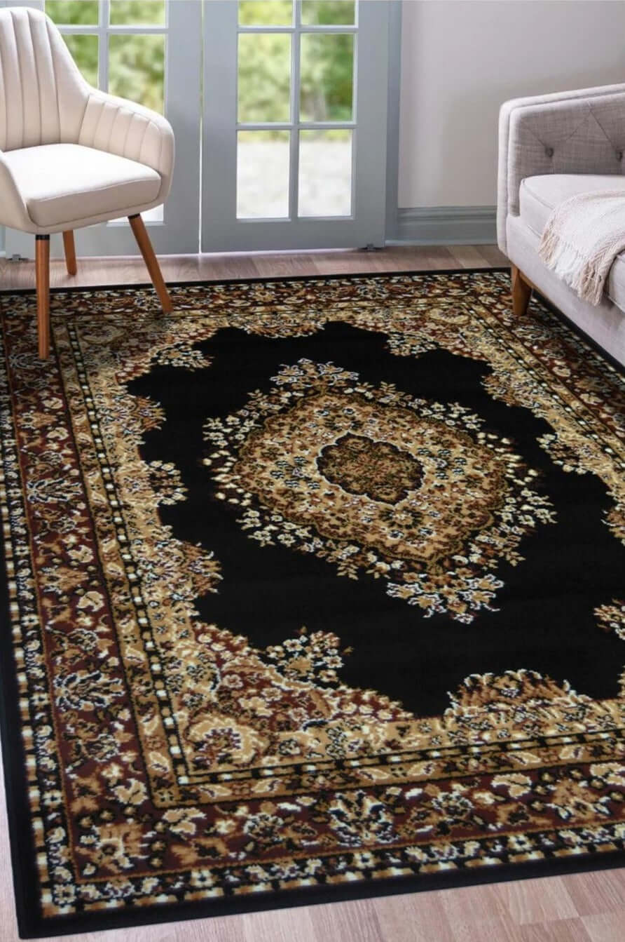 Maestro Traditional Black Rug | 4470 B11 - PN Home