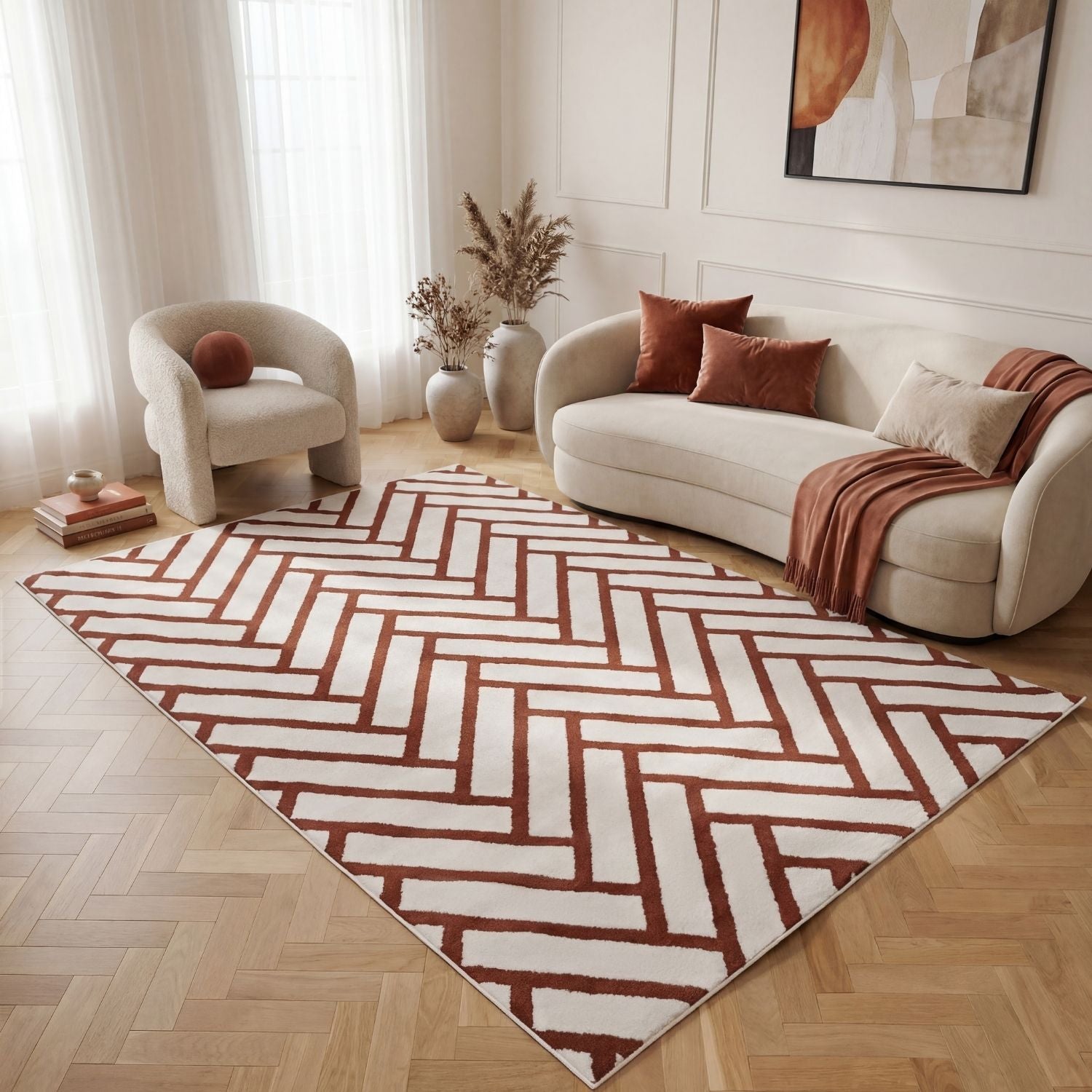 Loft Chevron Terra Rug - PN Home