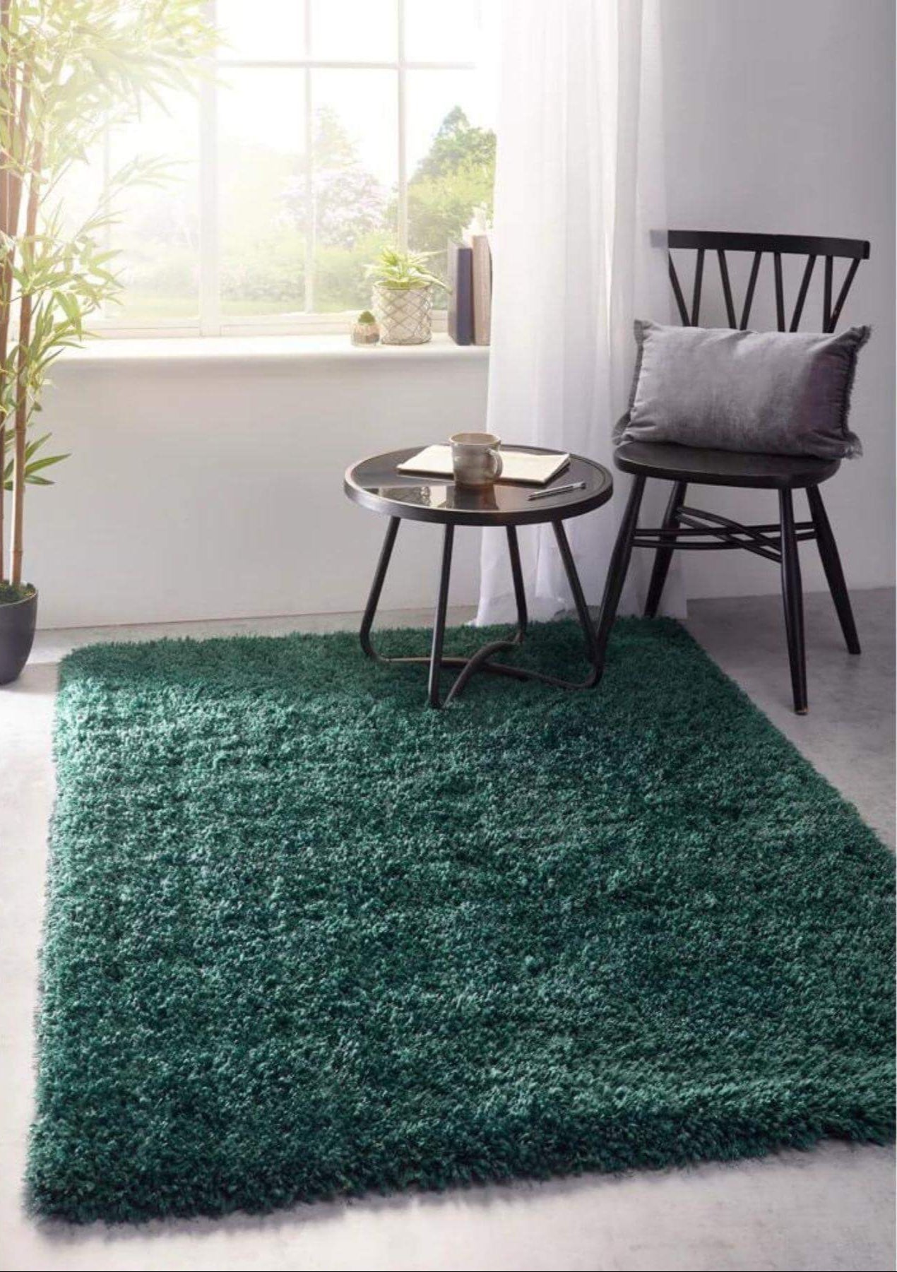 Chicago Forest Green Shaggy Rug - PN Home