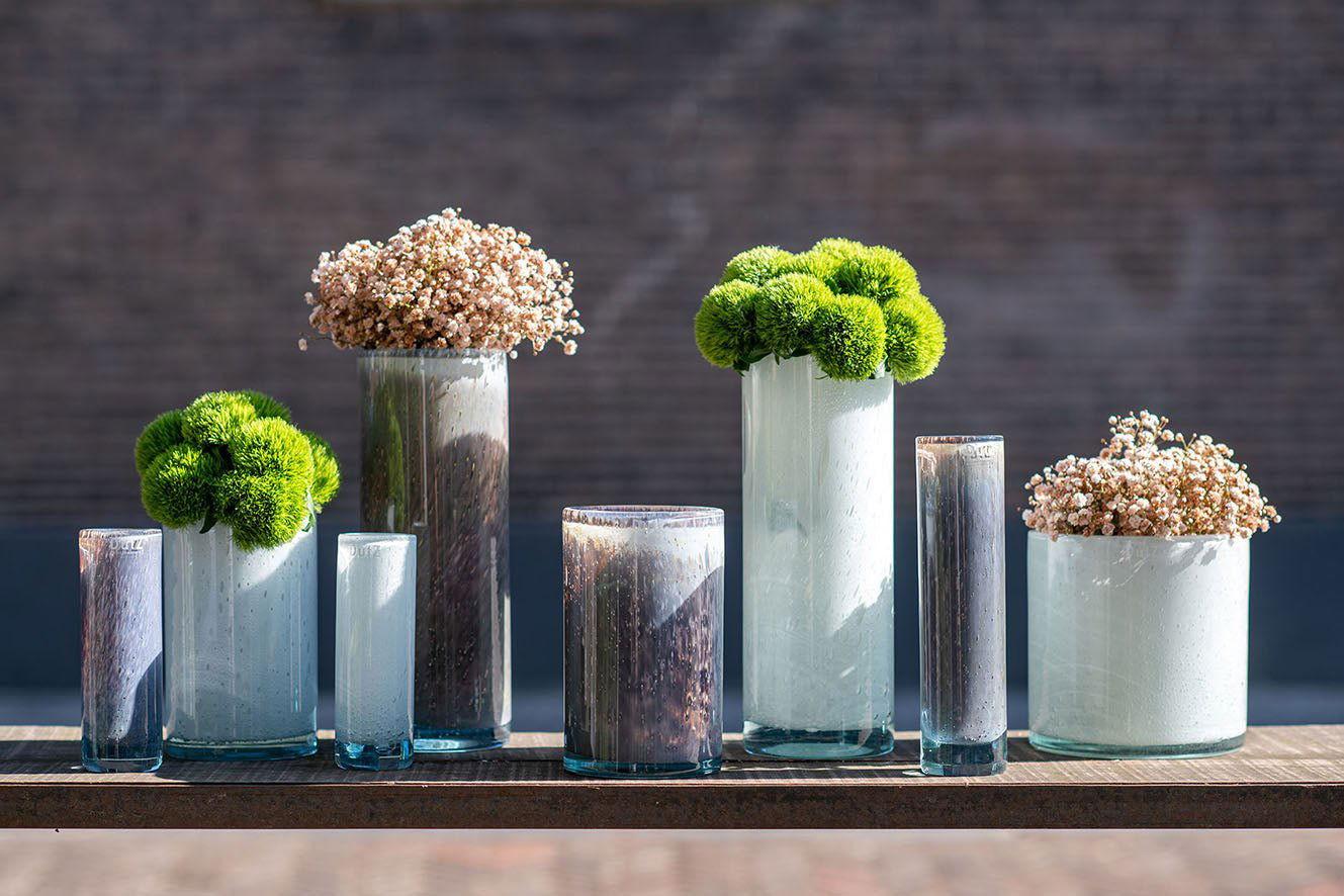 CYLINDER 6 Vase Pot - H18 D18 cm - mouthblown glass by DutZ - PN Home
