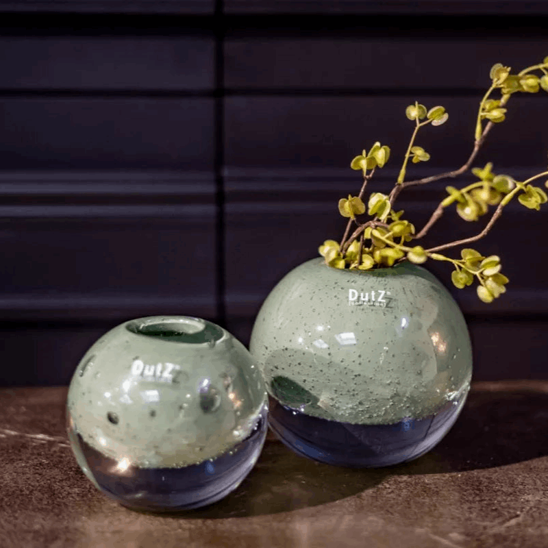 BALL VASE KULA Pistache Bubbles